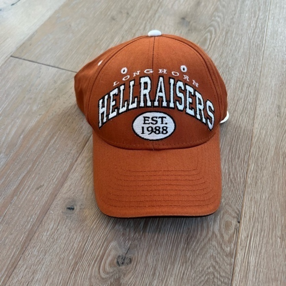 Longhorn Hellraisers Orange Baseball Hat University of Texas Burnt Orange White